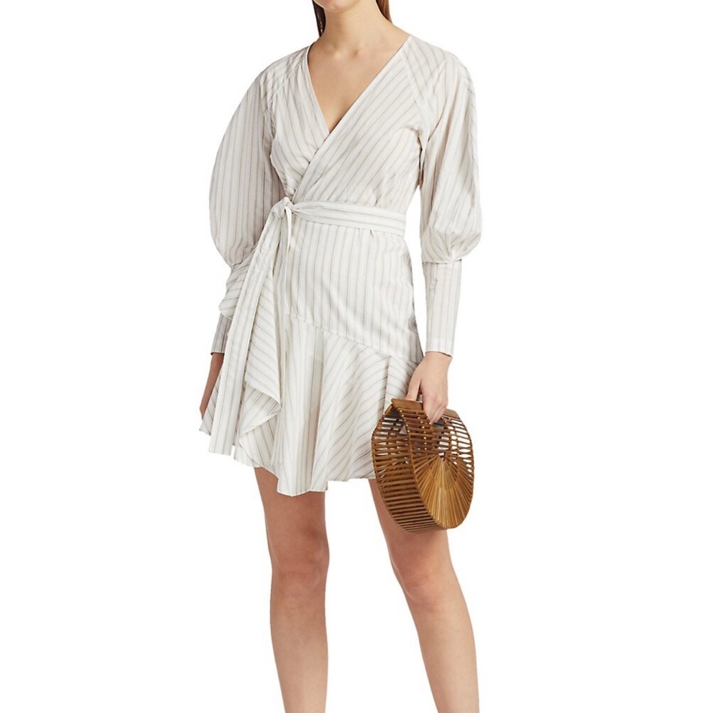 Acler Enzo puff-sleeve wrap dress
